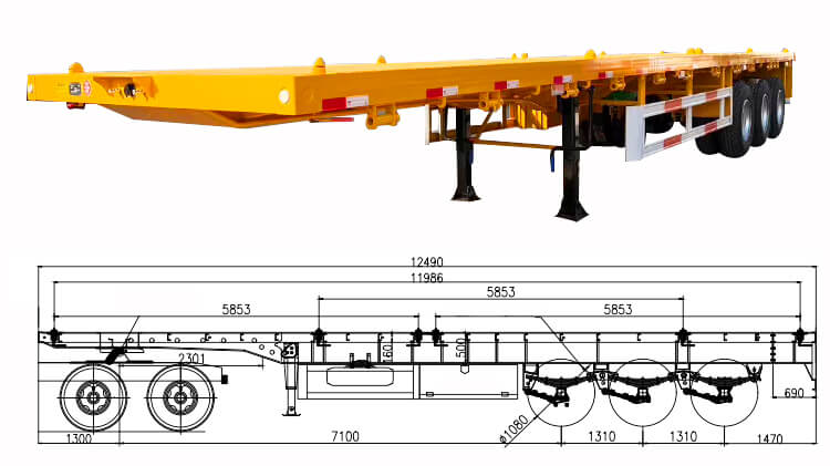 3 Axle Flatbed Trailer for Sale in Dar es Salaam