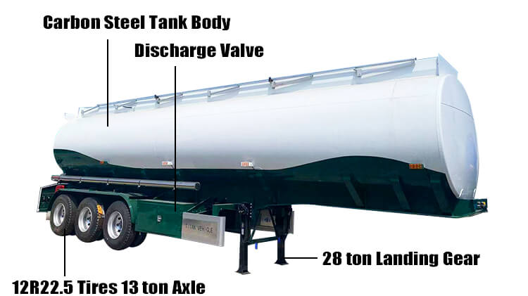 45000 Liters Oil Tanker Trailer for Sale in Kigali Rwanda