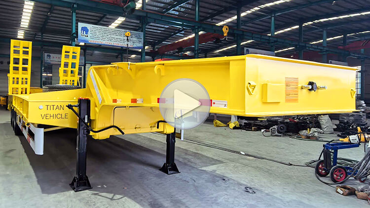 3 Axle 60 Ton Lowbed Trailer Excavator Carrier for Sale Price in Uganda