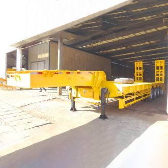 CIMC 4 Axle 100ton Low Bed Trailer Truck