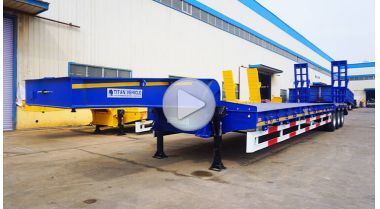 40 Feet 3 Axle Low Bed Trailer Truck